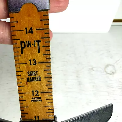 Vintage PIN IT Skirt Marker Hem Ruler ORCO Products Sewing Tool Adjust To 24” • $24.05