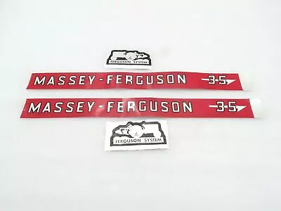 Bonnet Decal Sticker Set Fits For Massey Ferguson MF35 FE35 Tractor | USA STOCK • $8.82