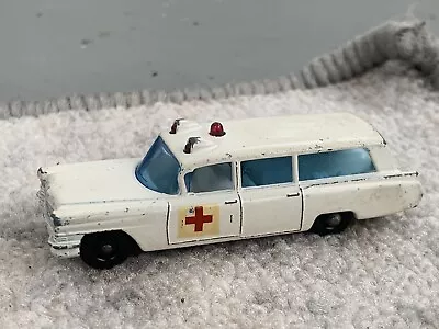 Matchbox Cadillac Ambulance S&S Lesney White Vintage No 54 Stretcher Medic 60's • $6.99