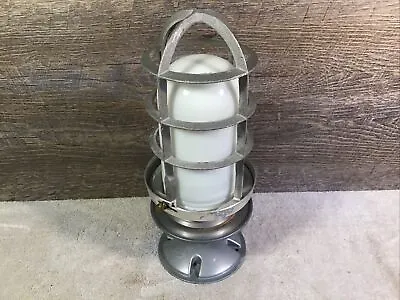 Vapor Proof Light Fixture Opaque White Glass Ceiling Mount • $29.95