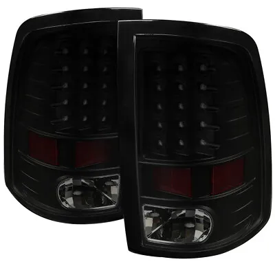 $87.99 • Buy Fit For 2009-2018 Dodge Ram 1500 2500 3500 Black Tail Lights Brake Lamps A Pair