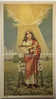 St. Agnes Vintage Holy Devotional Card. • $5.50