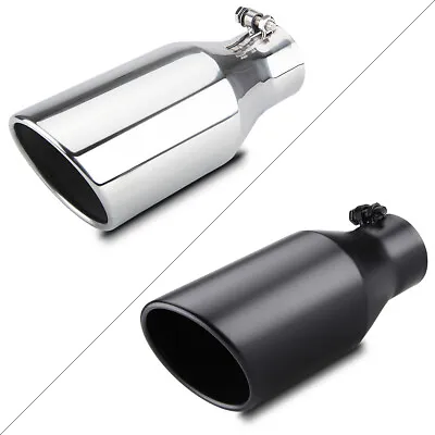 Diesel Exhaust Tip 3  Inlet 5  Outlet 12  Long  Stainless Steel Bolt On • $32