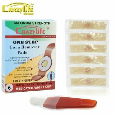 Foot Corn Remover Pads 6pcs Plantar Wart Thorn Plaster Patch Callus Removal UK • £4.49