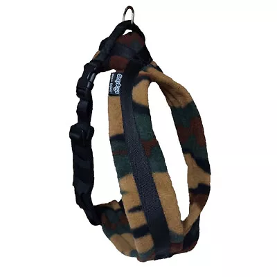 Fleece Dog Harness With Paws & Camouflage Pattern By CosyDogs • £23.99