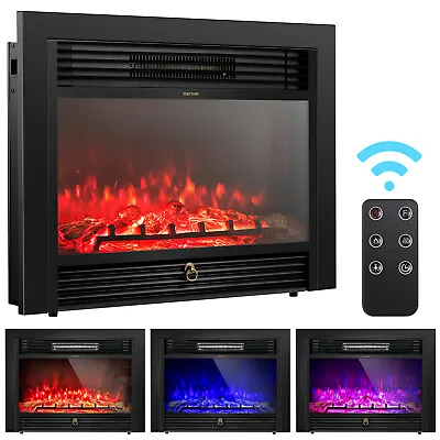 28.5  Fireplace Electric Embedded Insert Heater Glass Log Flame Remote • $209.99