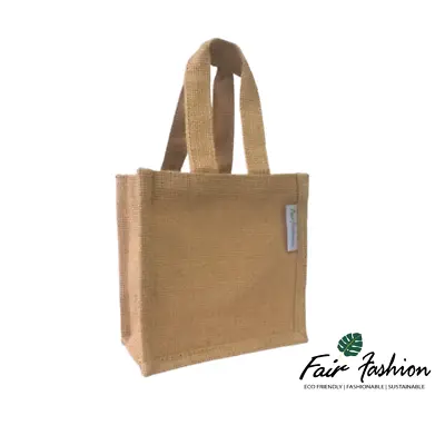 Jute Hessian Colourful Small Lunch / Gift Bag / Pouch/ - Natural & BioDegradable • £2.75