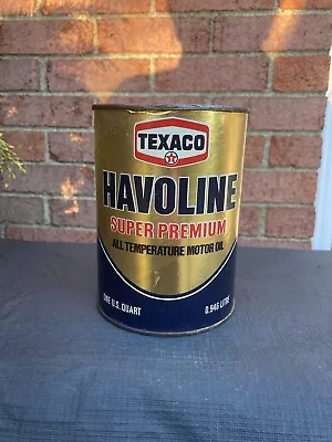 Vintage Texaco Havoline Quart Oil Can • $7.25