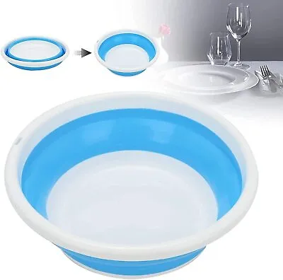 Collapsible Basket 6.41L Large Water Carrier Washing Up Bowl Basin Portable • £7.99