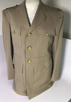 WWII US Navy Working Gray Jacket Size 36 Officer Uniform Dress Military Coat WW2 • $45