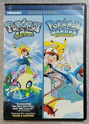 Pokemon 4Ever + Heroes The Movie Double Feature 4 Ever DVD 📀 • $4.13