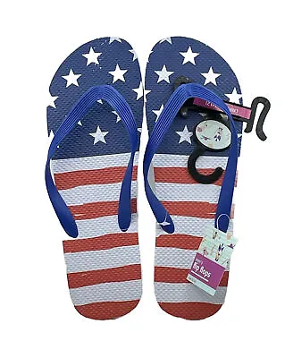 NEW Mens Flag Flip Flops Size L (11-12) ENV3 • $7.99