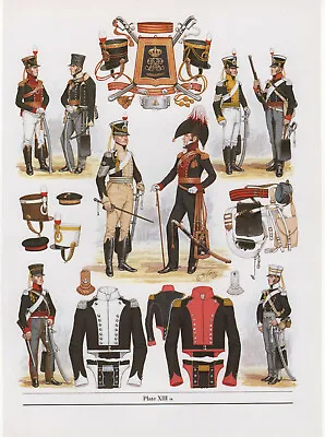 Vintage British Uniform Print 1815 Light Dragoons • £27