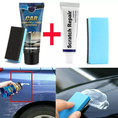 2PCS Magic Car Scratch Repair Kit Polishing Wax Body Compound Paint Remover Care • $7.98