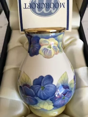 £155 • Buy Moorcroft Enamel - Early Pansies Design Blue Green