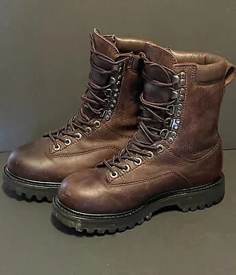 Cabela’s Outfitter Series Goretex Goodyear BROWN LEATHER LACE UP BOOTS Sz 6.5M • $45