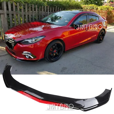 For Mazda MX-5 6 3 Car Black&Red Car Front Bumper Lip Spoiler Splitter Body Kits • $94.52