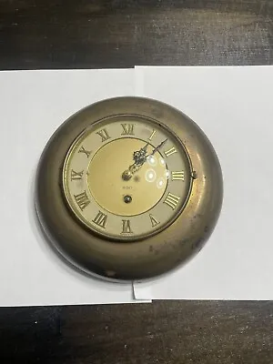 VINTAGE  ENDURA WIND UP METAL WALL  Clock Mid Century Retro Art Deco As Is • $77