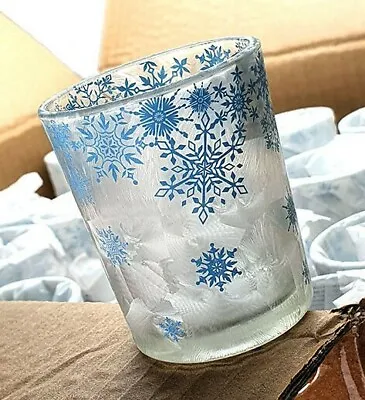 Brand New Yankee Candle 8 Pack Frosted Snowflake Votive Holders Tealights Glass • £11.99