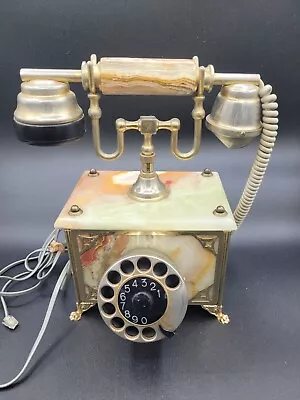 Vintage Rotary  Marble  Onyx Telephone  Italy  • $73.59