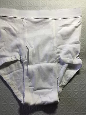 34  GAC Military Issue Men's White Briefs USA Made Underwear M Fits 32  Too • $18.99