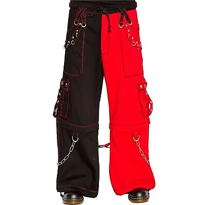 Northern Star Men's Red And Black Transform Goth Baggy Split Leg Punk Rock Pants • $79.99