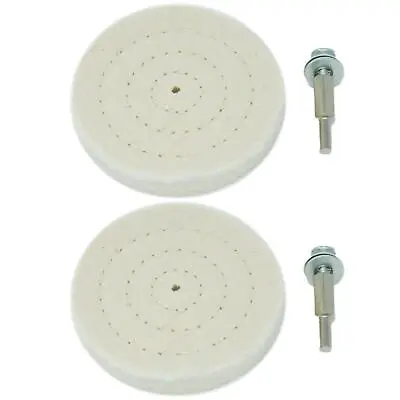 £6.99 • Buy Polishing Mop Buffing Wheel For Drill Bench 40 Layer 4  100mm Grinder Cotton 2X