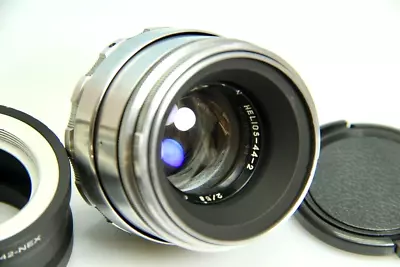 Lens Helios-44-2 58mm F./ 2 M42 Silver + Sony E NEX For E-mount Cameras • $142.50