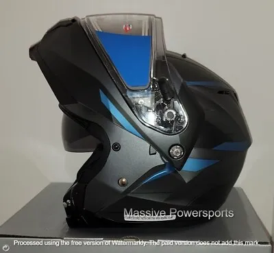 HJC C91 Karan Electric Modular Snowmobile Helmet Blue S M L XL 2X 3XL 4XL 5XL BK • $254.99