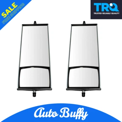 $40.95 • Buy 16  X 6.5  Aluminum West Coast Mirror Pair W/ Convex Glass Fits HD Semi Truck