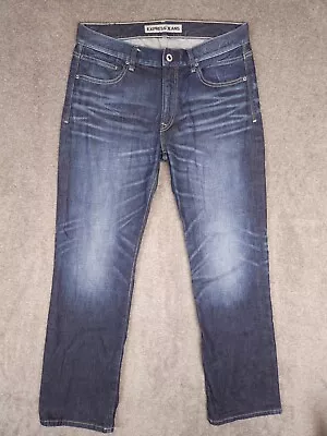 Express Kingston Men's Classic Fit Staight Leg Blue Jeans Size 34x32 (34x31) • $21