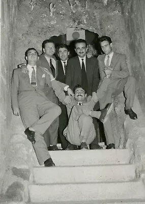 #35680 XANTHI Greece 1950s. Six Men Funny Pose. Photo • $9