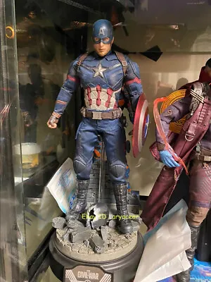 Hot Toys MMS360 Civil War Captain America Battling Ver Action Figure In Stock • $549.99