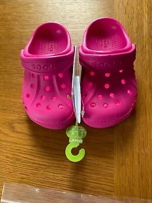 Childs Infant Croc Pink Size 7 Brand New • £7.50
