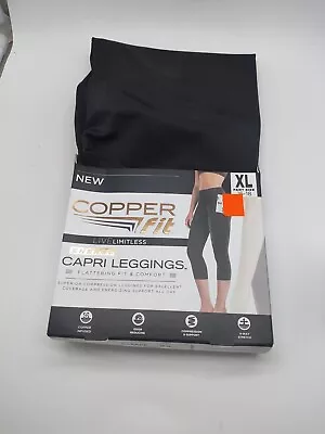 Copper Fit Sz XL Leggings LIVE LIMITLESS Energy Capri Leggings Flattering Fit • $12.99