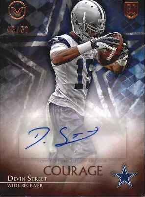 2014 Topps Valor Autographs Courage Cowboys Football Card #VADS Devin Street • $5.60