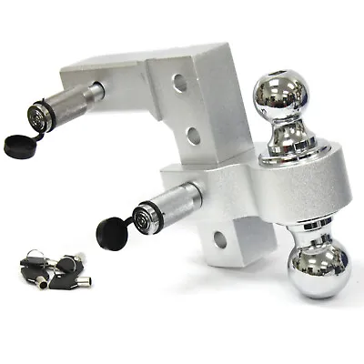 1-7/8  & 2  Ball Adjustable Aluminum Tow Hitch 6  Raise Drop & 2pc Key Lock Pins • $94.99