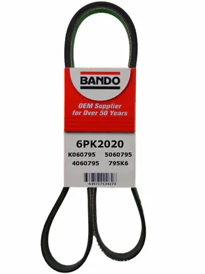 BANDO 6PK2020 Serpentine Belt-Rib Ace Precision Engineered V-Ribbed Belt  • $21.95