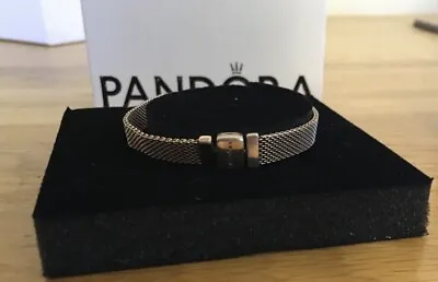 Genuine Pandora Silver Reflexions  Bracelet Gold Coloured ( Rhodium Plated ) 16 • £20
