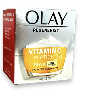 Olay Regenerist Vitamin C + Peptide 24 Max Hydrating Moisturizer 1.7 Oz 48 G NEW • $19.99