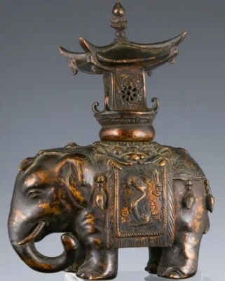 £8.38 • Buy GREAT ANTIQUE C1890 JAPANESE MEIJI CAPARISONED ELEPHANT FIGURE BRONZE CENSER