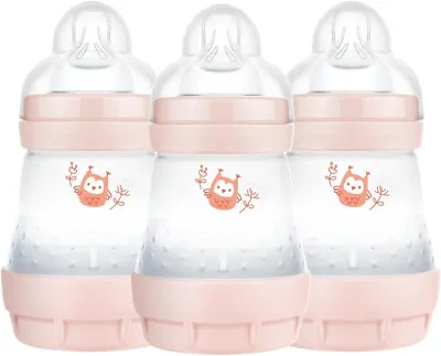 MAM Easy Start Self Sterilising Anti-Colic Baby Bottle 3 Pack (3 X160 Ml) - Pink • £24.99