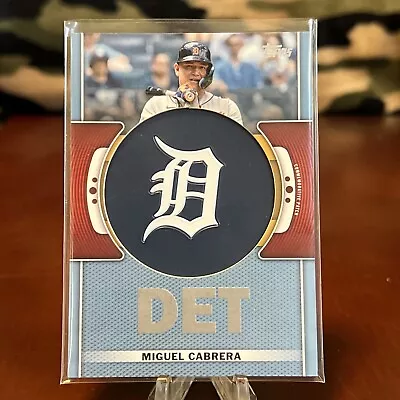 2023 Topps Series 1  Team Logo Relic Patch Blue #TLP-MC Miguel Cabrera • $1.25