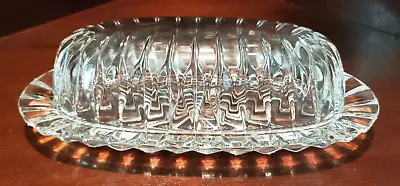 Mikasa Lead Crystal Park Lane Covered Butter Dish- Iob • $44.95