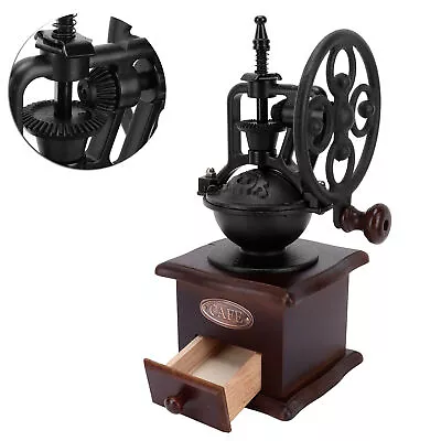 Vintage Style Manual Coffee Grinder Coffee Bean Mill Hand Crank For Home • $69.43