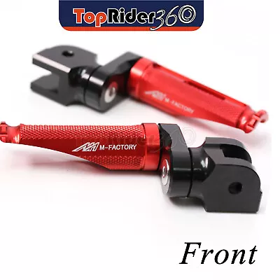 RED Front Foot Pegs 25mm Lower Shinobi For Yamaha Vmax 1700 09-17 16 15 14 13 12 • $47.94