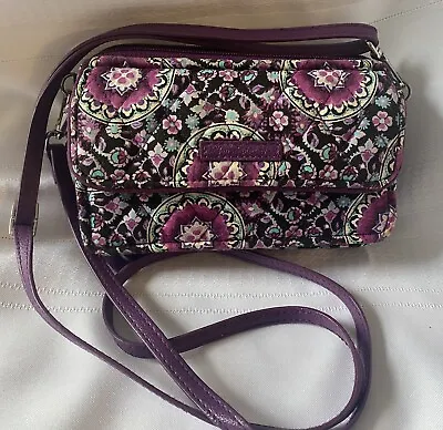 Vera Bradley All In One Crossbody/Wallet  Lilac Medallion Gently Used • $10