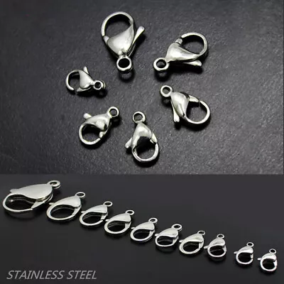 9-32mm Stainless Steel Lobster Claw Clasps Bracelet Necklace Making 10-10000PCS • $15.39
