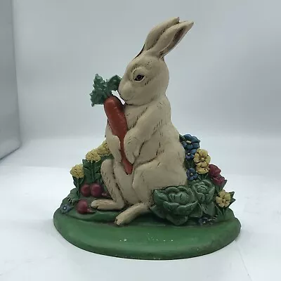 Midwest Cannon Falls Cast Iron Easter Decor Bunny Rabbit With Carrots Doorstop • $36.74