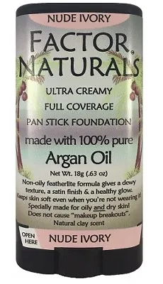 Factor Naturals Nude Ivory 121 Pan Stick Foundation W/Argan Oil Made In The USA • $24.39
